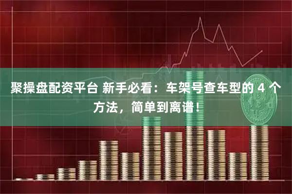 聚操盘配资平台 新手必看：车架号查车型的 4 个方法，简单到离谱！